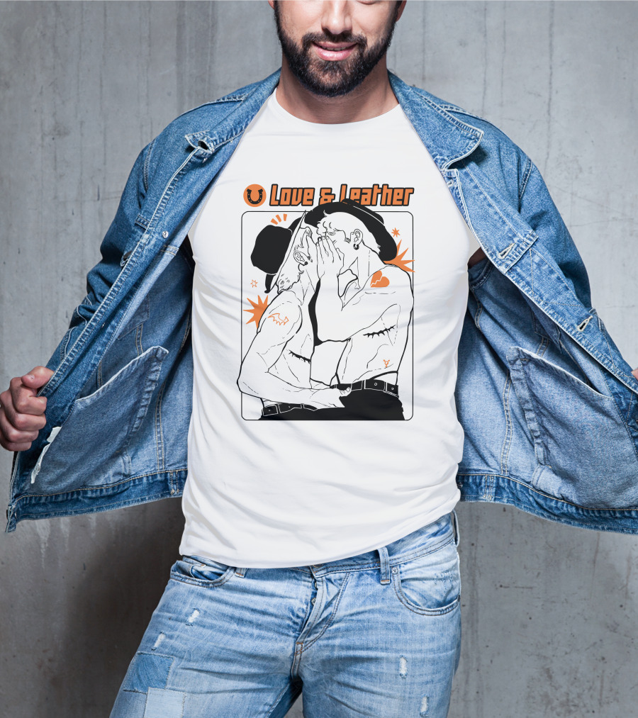 Love And Leather Noahdea Romantic Embrace T-Shirt