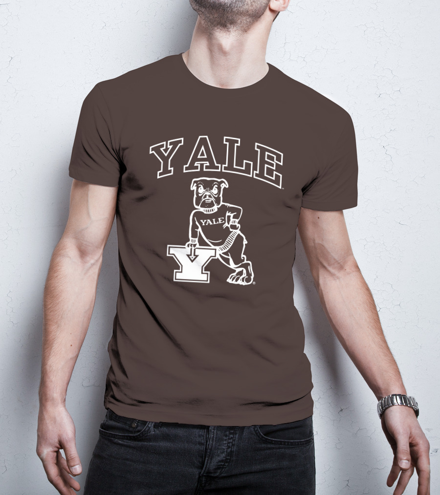 Yale Bulldogs Vintage Mascot Drawing T-Shirt