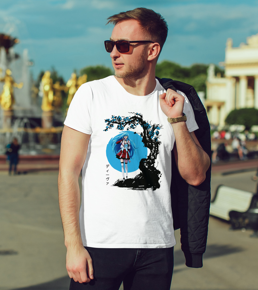 Vivy Fluorite Eye’s Song Blue Moon Anime Diva Character Sakura Tree T-Shirt