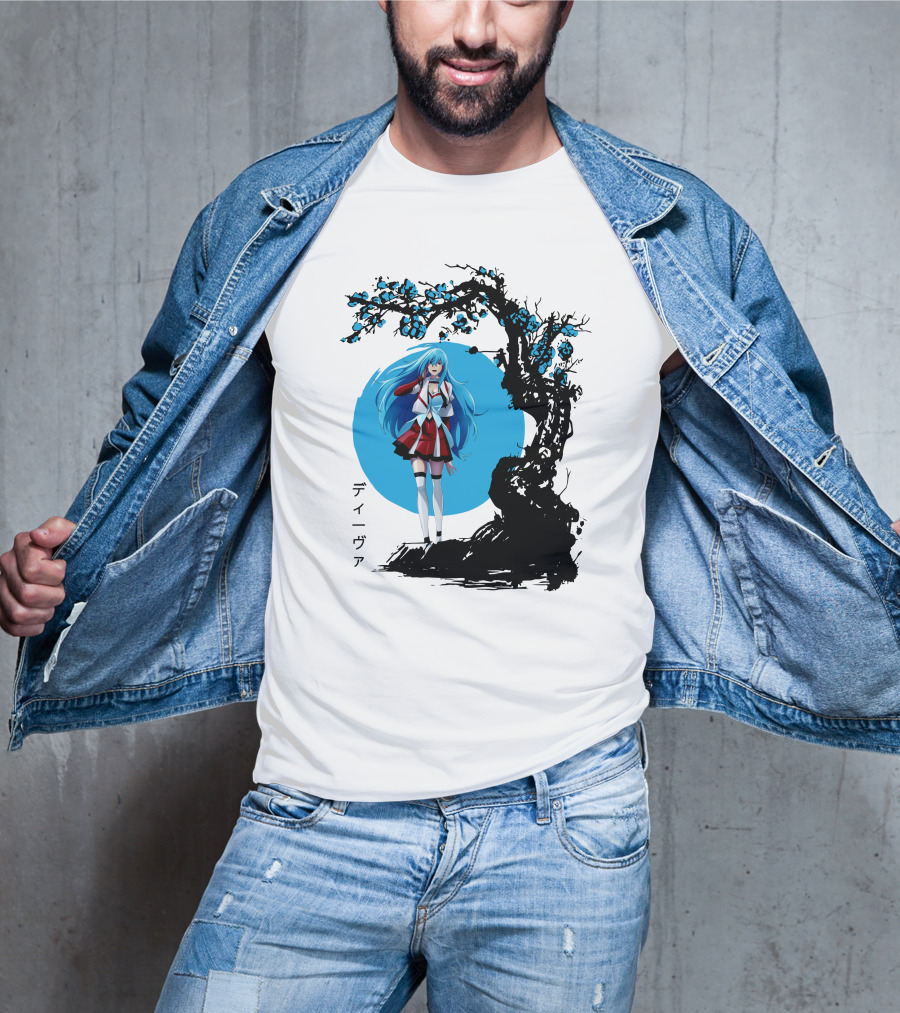 Vivy Fluorite Eye’s Song Blue Moon Anime Diva Character Sakura Tree T-Shirt