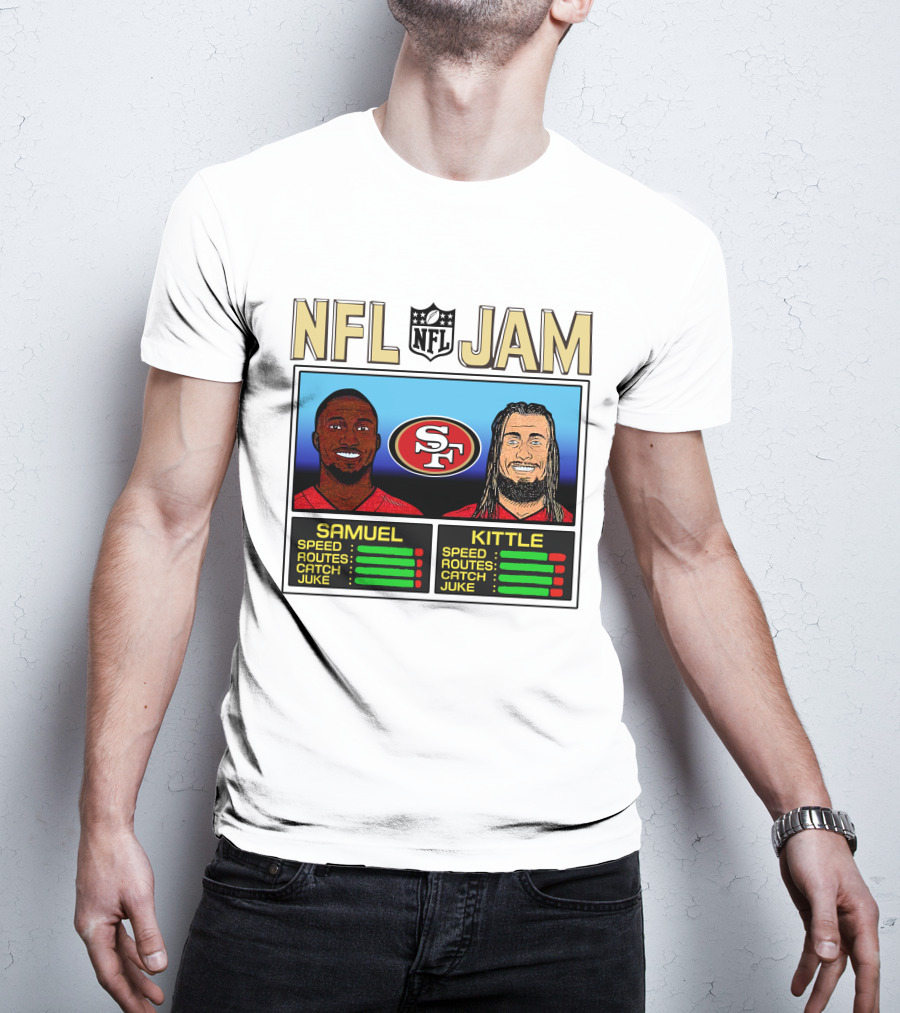 NFL Jam Deebo Samuel George Kittle San Francisco 49ers Speed Routes Catch Juke T-Shirt