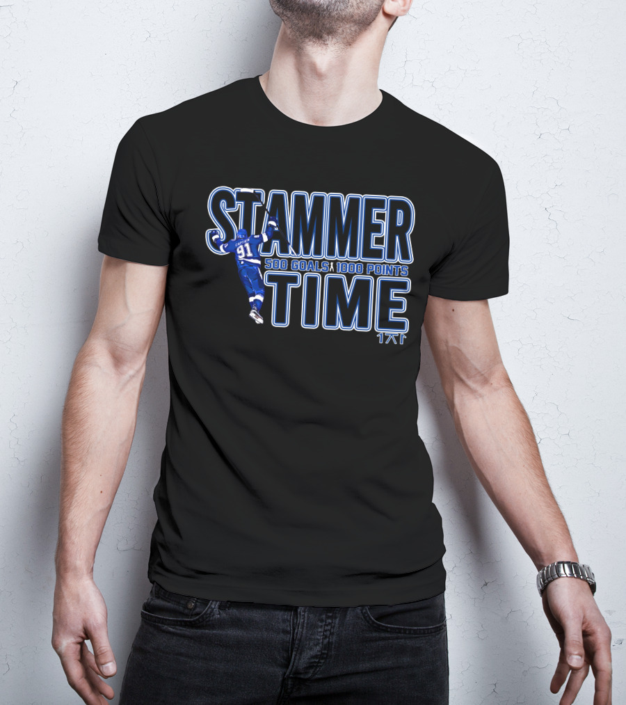 Stammer Time 500 Goals 1000 Points 91 Captain T-Shirt
