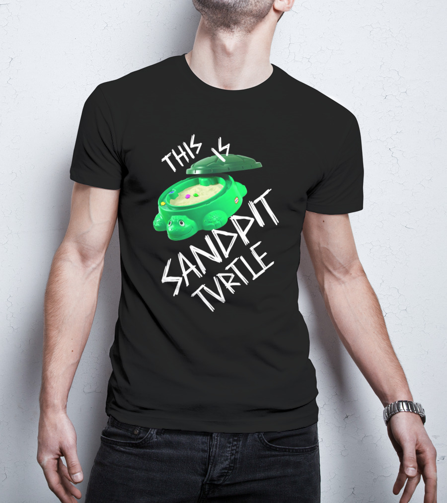 This Is Sandpit Turtle BMTH Meme White On Black Classic Merch T-Shirt