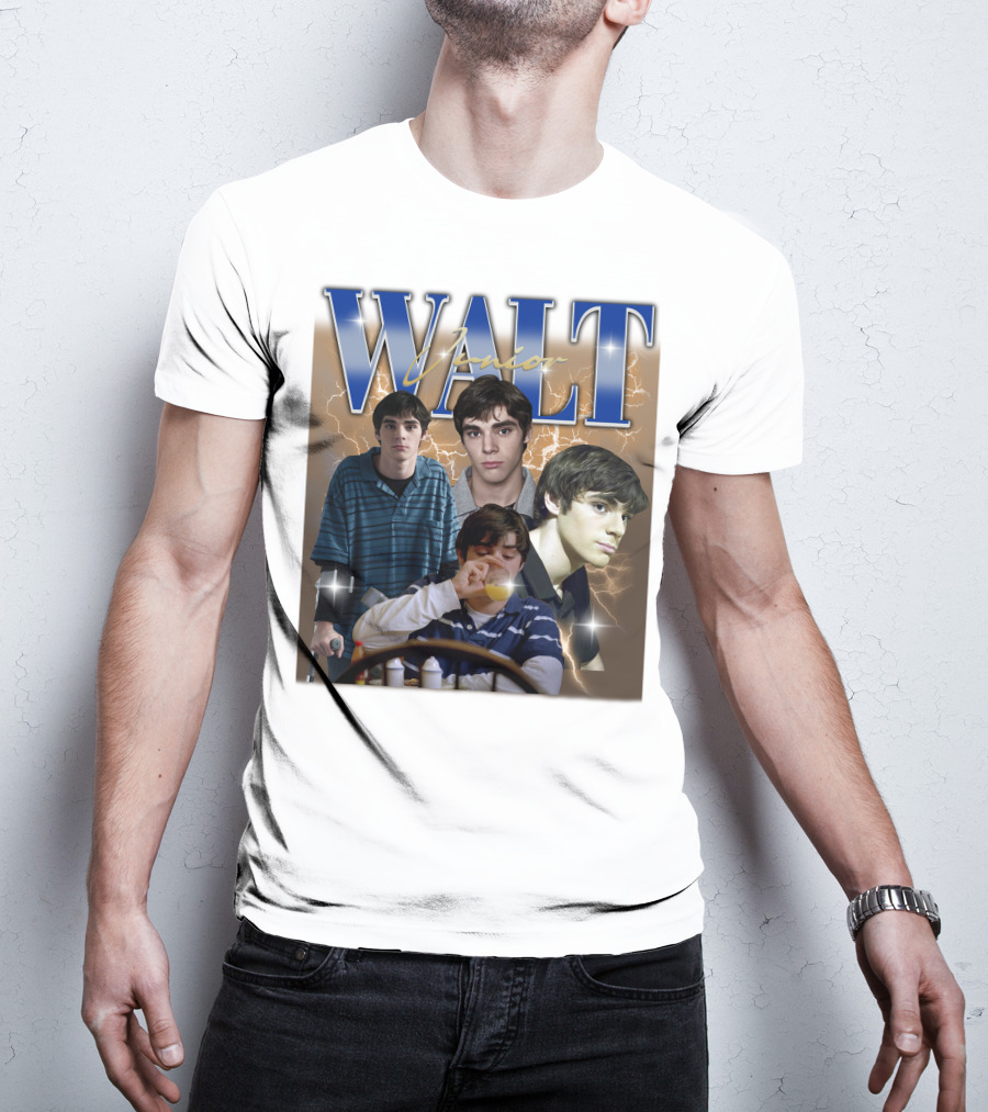 Breaking Bad Vintage 90s Drama Tv Series Walt Junior Photographic Merch Lightning Background T-Shirt