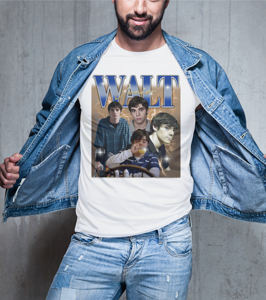 Breaking Bad Vintage 90s Drama Tv Series Walt Junior Photographic Merch Lightning Background T-Shirt