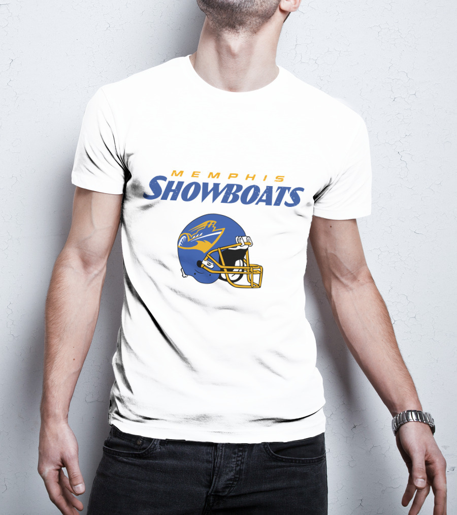 Memphis Showboats Vintage Helmet T-Shirt
