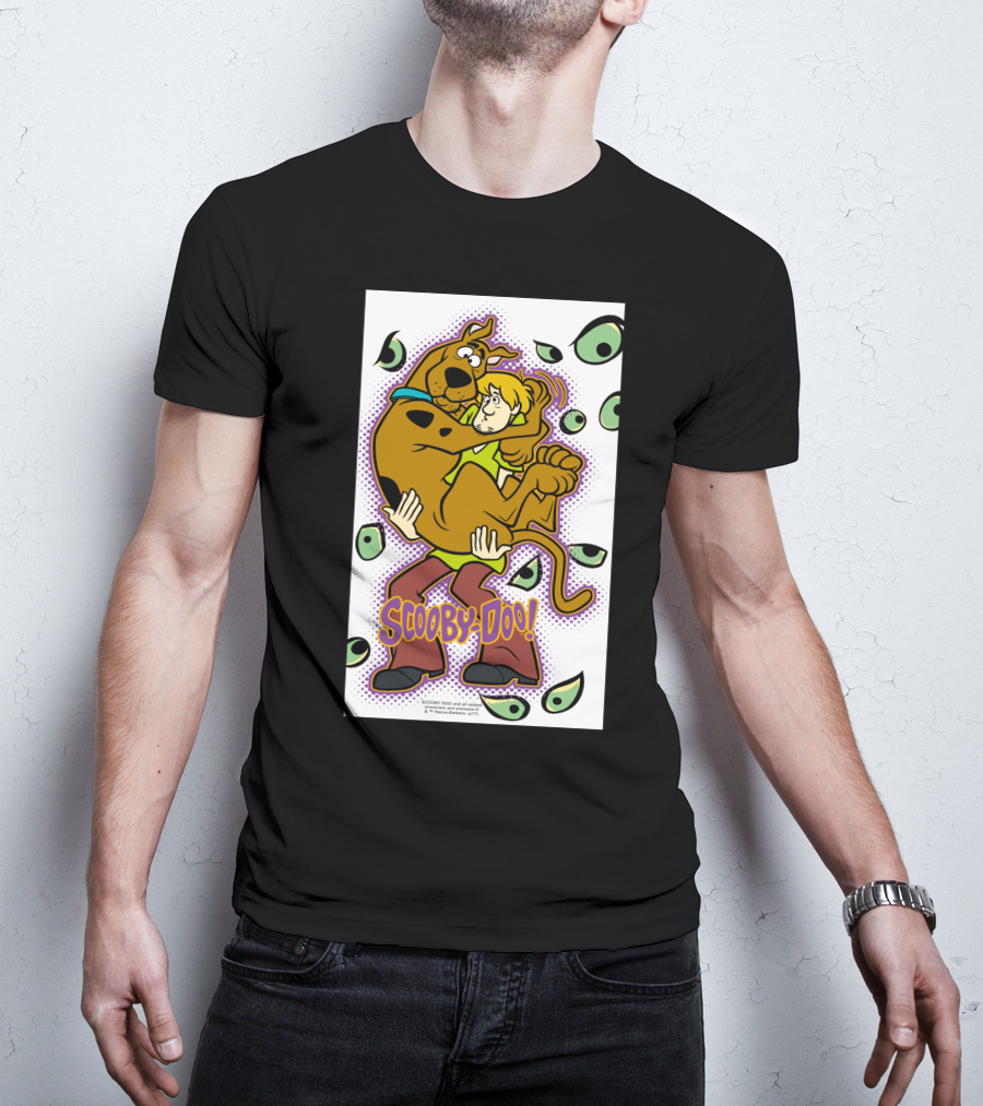 Scooby-Doo Shaggy Hug Surrounded By Eyes T-Shirt