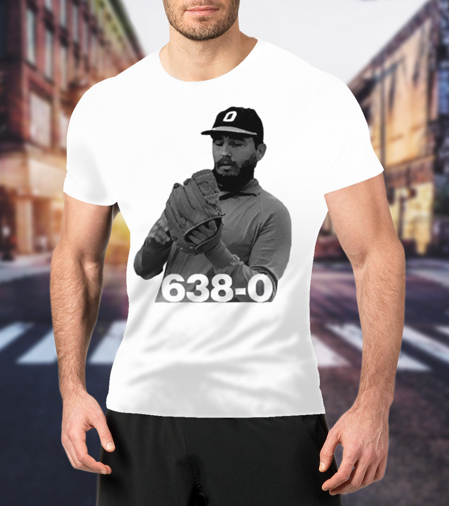Castro 638-0 Baseball Pitcher Image With Cap Displaying 'O' T-Shirt