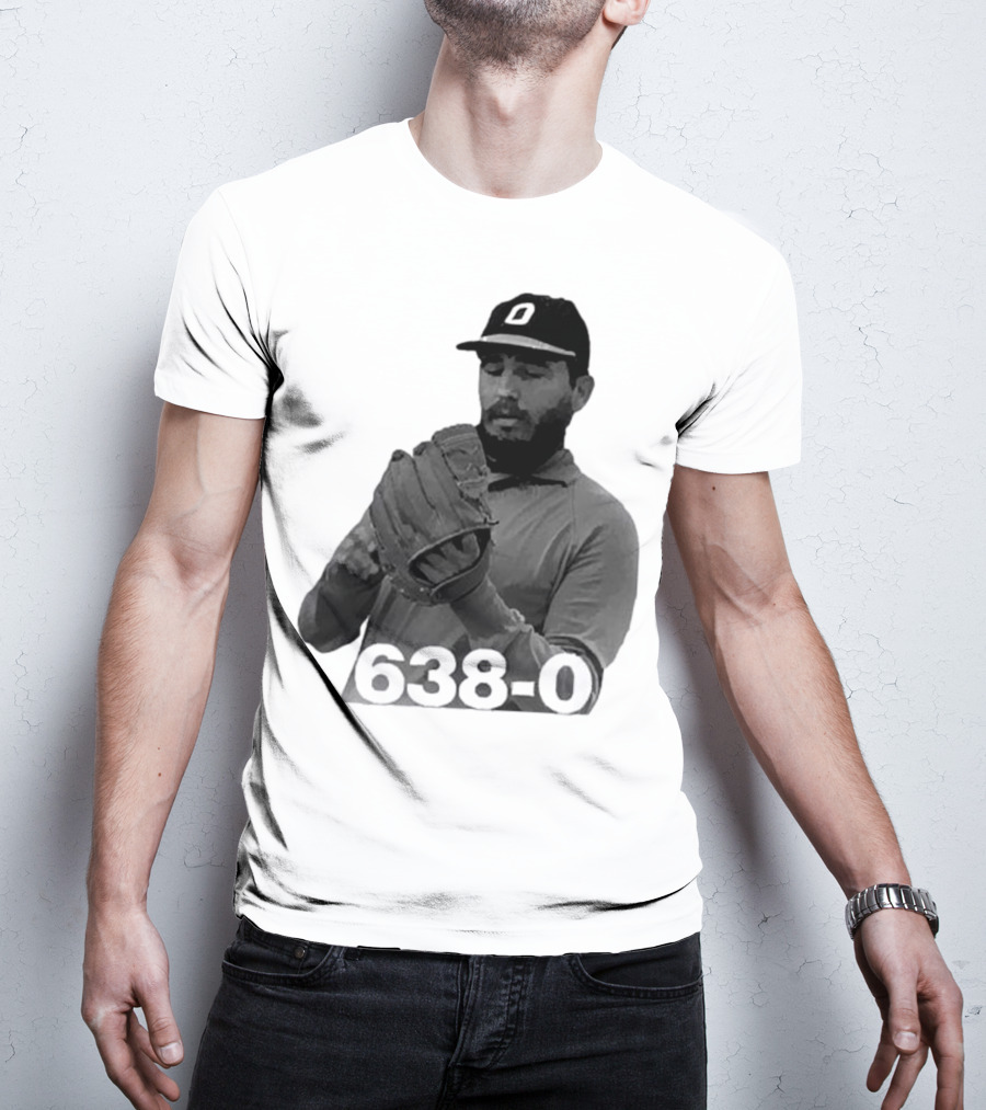 Castro 638-0 Baseball Pitcher Image With Cap Displaying 'O' T-Shirt