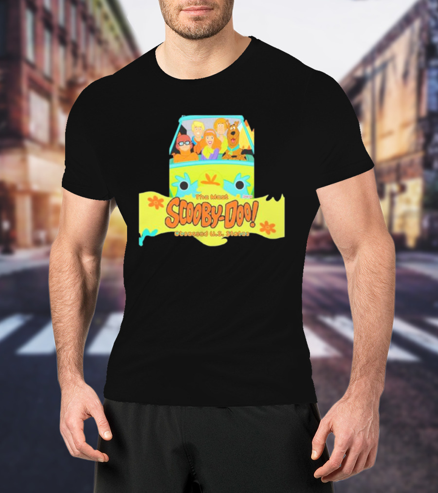 The Most Scooby Doo Obsessed U S States With Mystery Machine And Characters T-Shirt