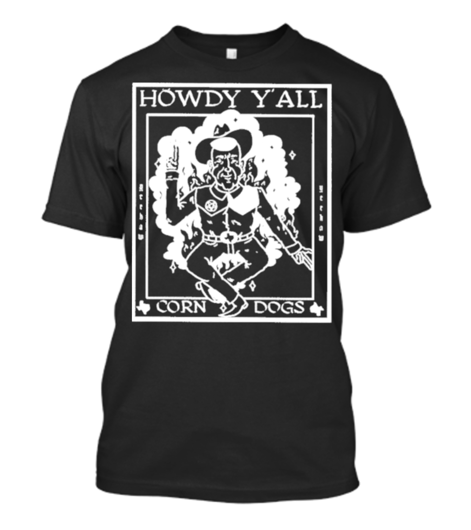 Howdy Y’all Corn Dogs Cowboy Retro Yeehaw T-Shirt