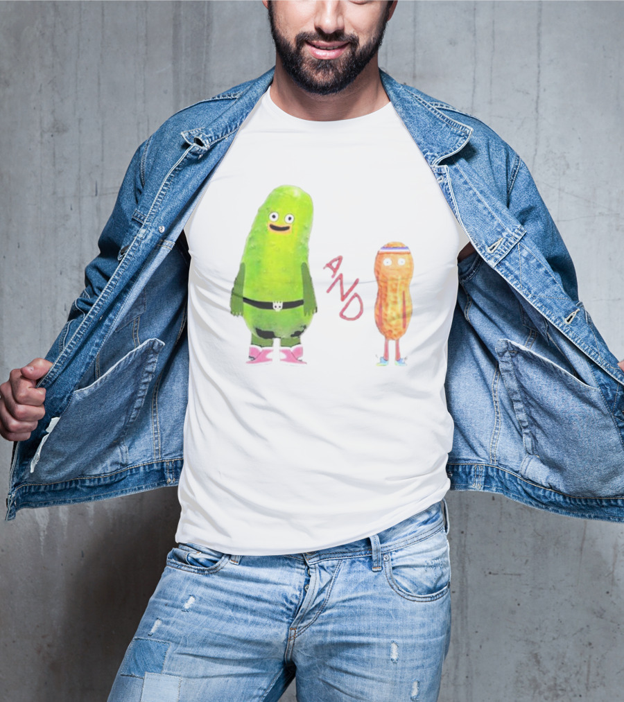 Pickle And Peanut Cucumber Cartoon Characters T-Shirt