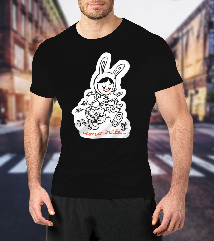 Emo Nite Bunny Sticker Woods Creature Trio T-Shirt