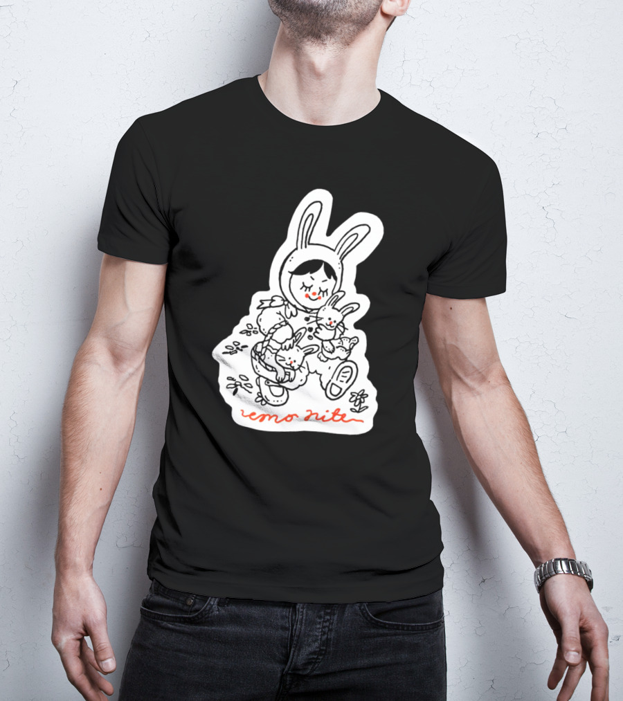 Emo Nite Bunny Sticker Woods Creature Trio T-Shirt