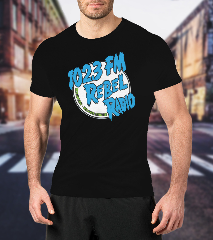 102.3 FM Rebel Radio Scranton Wilkes-Barre T-Shirt