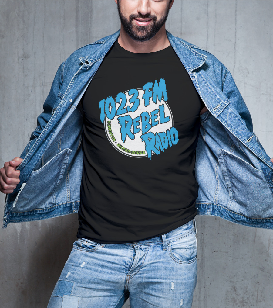 102.3 FM Rebel Radio Scranton Wilkes-Barre T-Shirt