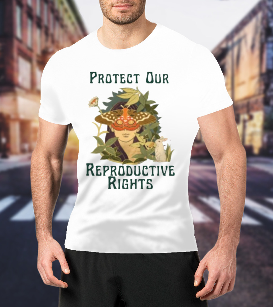 Protect Our Reproductive Rights Moth And Rabbit Nature Symbolism T-Shirt