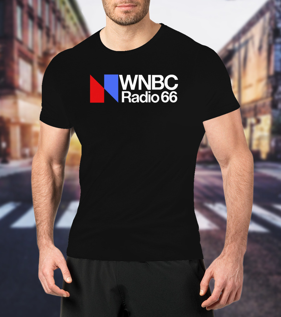 WNBC Radio 66 Vintage Logo Red And Blue T-Shirt