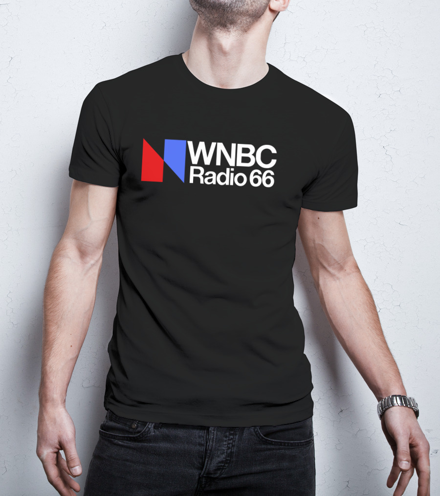WNBC Radio 66 Vintage Logo Red And Blue T-Shirt