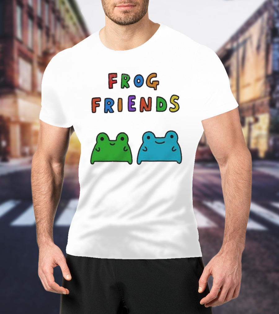 Frog Friends Comic Colorful Frogs T-Shirt