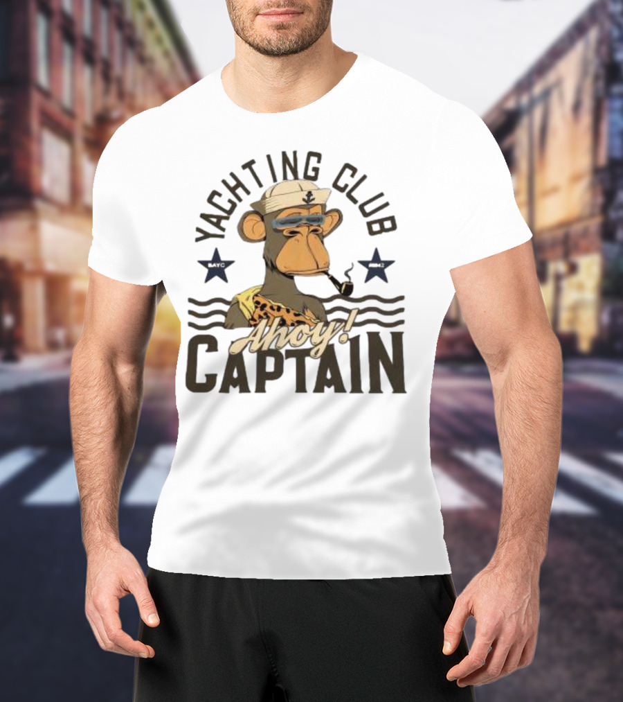 Yachting Club Ahoy Captain Monkey Moteefe T-Shirt