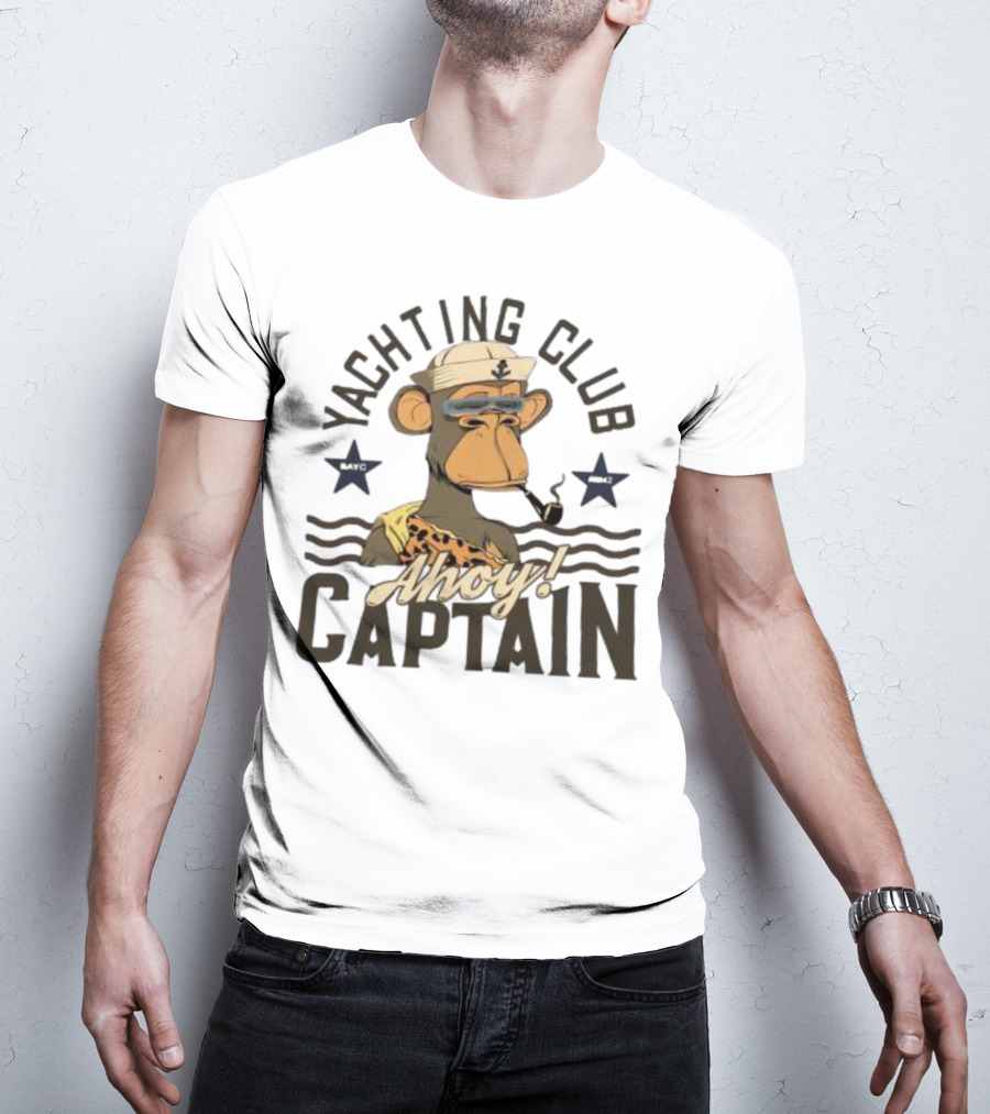 Yachting Club Ahoy Captain Monkey Moteefe T-Shirt