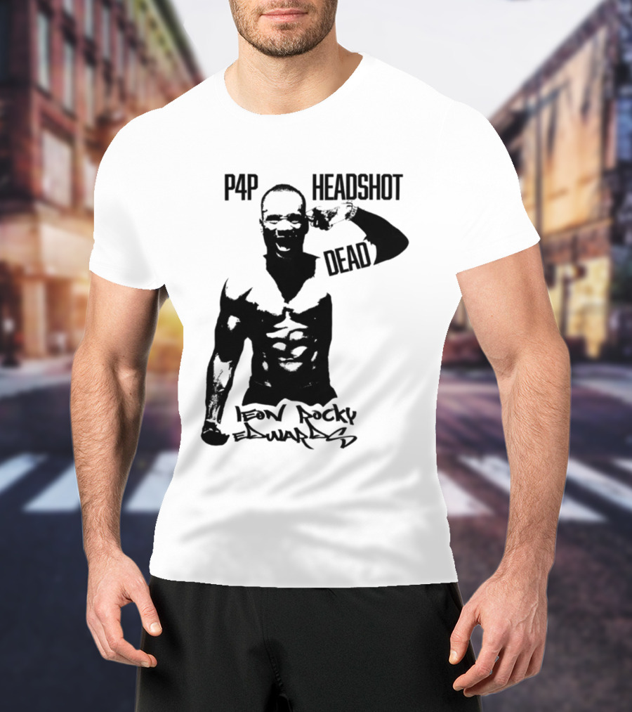 Leon Rocky Edwards P4p Headshot Dead Premium Heavyweight T-Shirt
