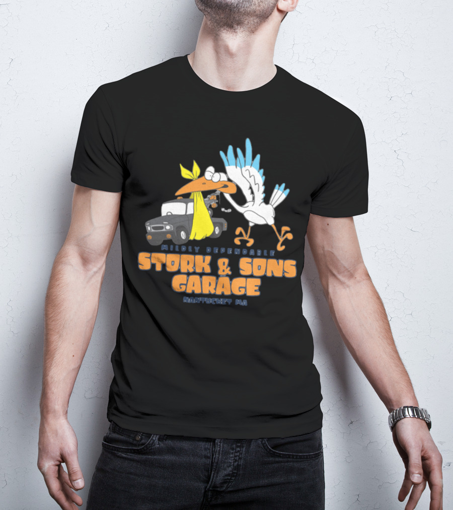 Mildly Dependable Stork And Sons Garage Pawtucket RI T-Shirt