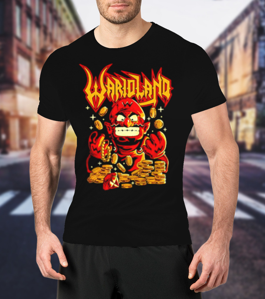 Warioland Coins Character Gaming T-Shirt