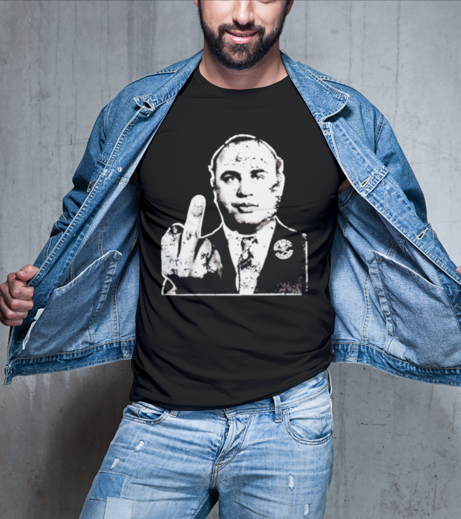 Al Capone Middle Finger Chicago Gangster The Alley T-Shirt