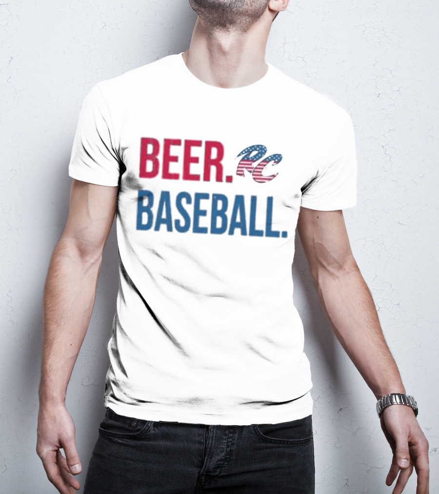 Beer RC Baseball Patriotic American Flag T-Shirt