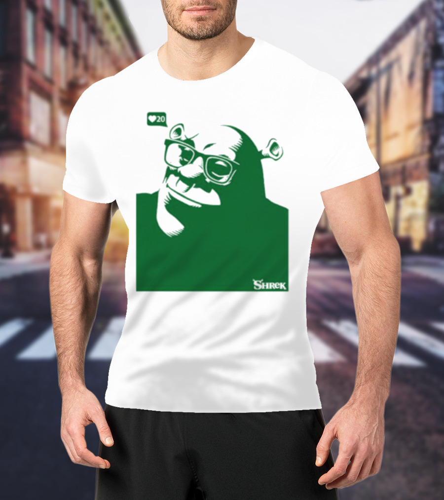 Shrek Bioworld Handsome Shrek 20 Likes Glasses T-Shirt