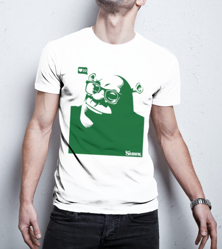 Shrek Bioworld Handsome Shrek 20 Likes Glasses T-Shirt