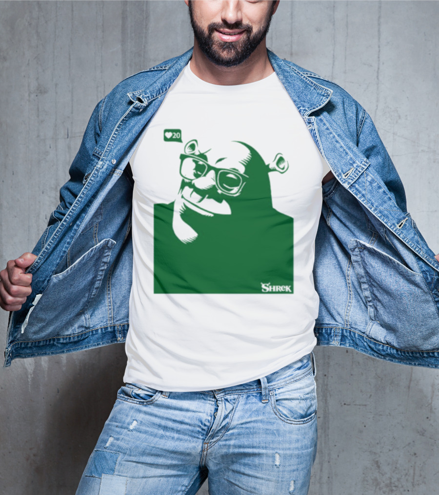 Shrek Bioworld Handsome Shrek 20 Likes Glasses T-Shirt