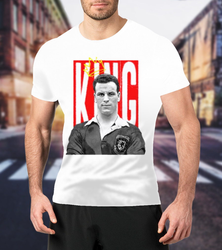 King Charles Soccer Icon With Red KING Background T-Shirt