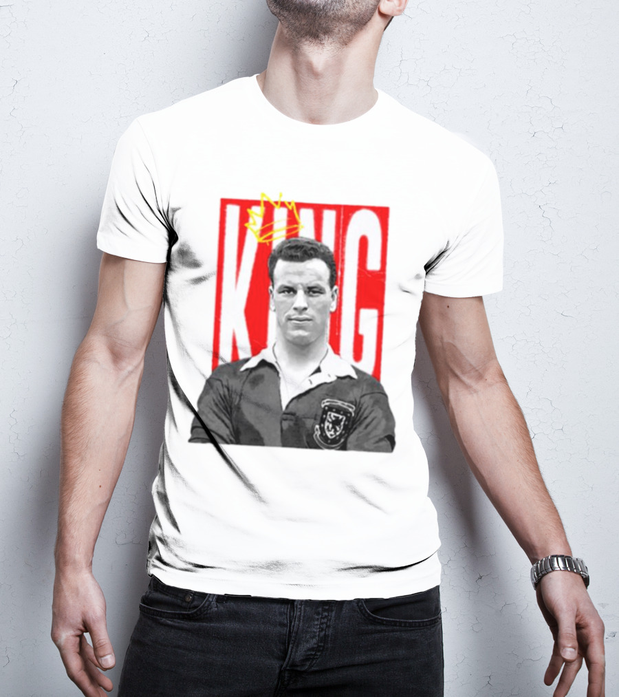 King Charles Soccer Icon With Red KING Background T-Shirt