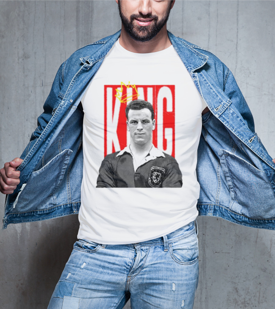 King Charles Soccer Icon With Red KING Background T-Shirt