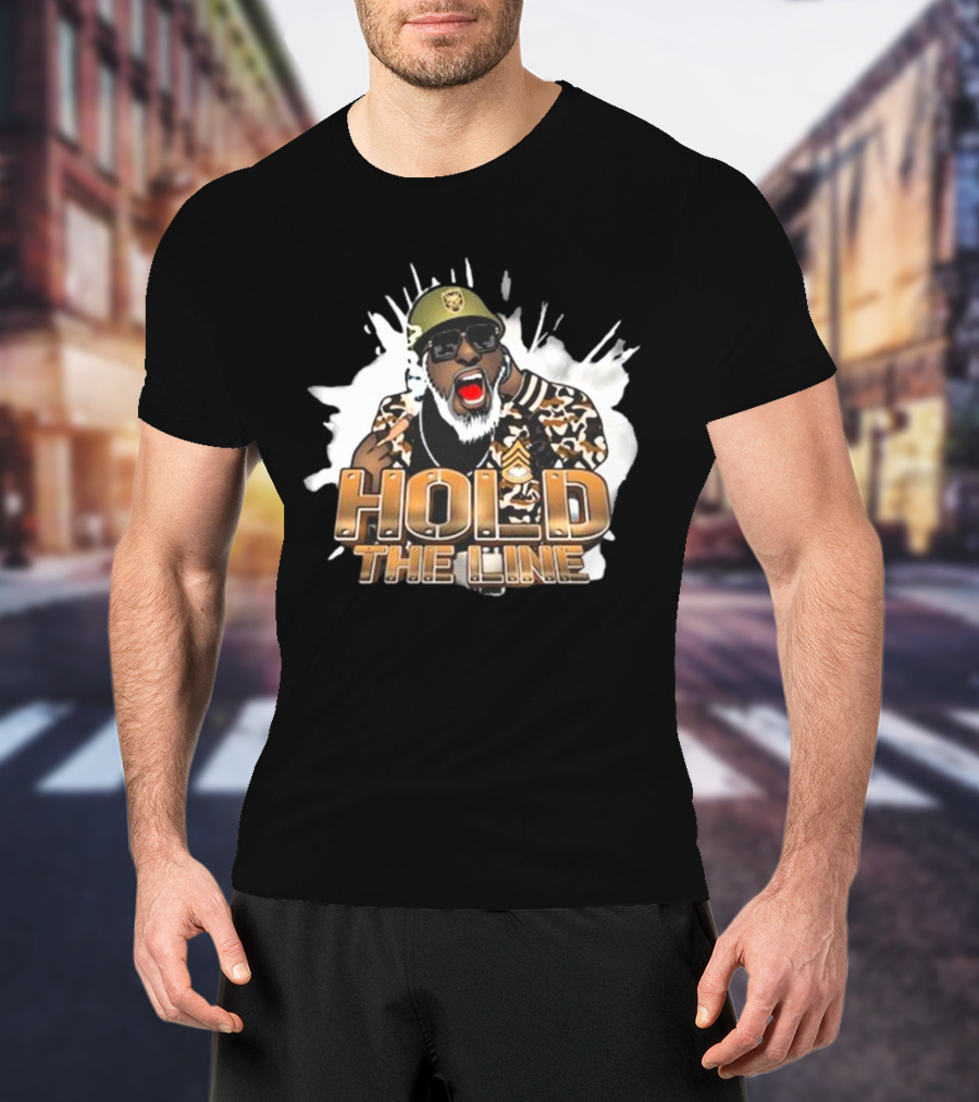 King David Hold The Line Camo Jacket And Sunglasses T-Shirt