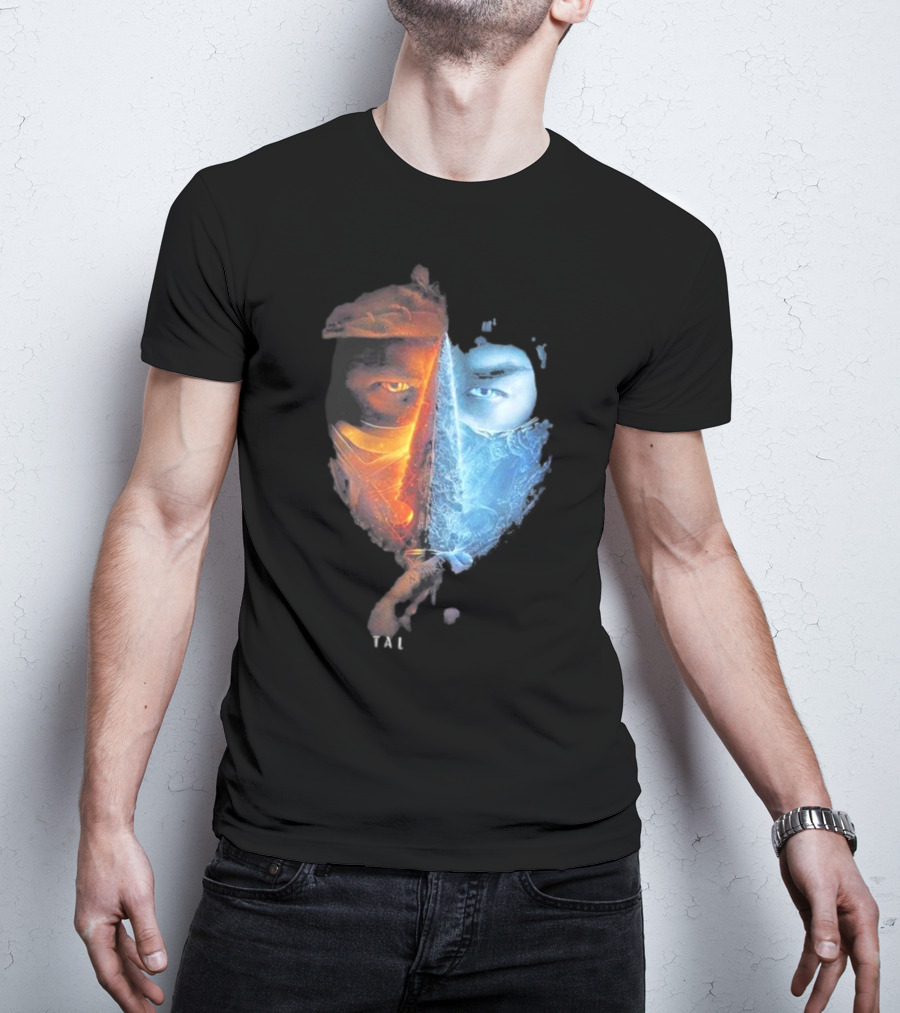 Mortal Kombat Scorpion Sub-Zero TAL Split Face T-Shirt