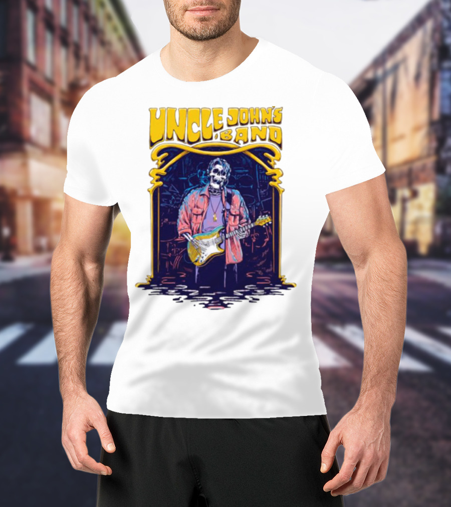 Uncle John's Band Skeleton Guitarist Psychedelic T-Shirt