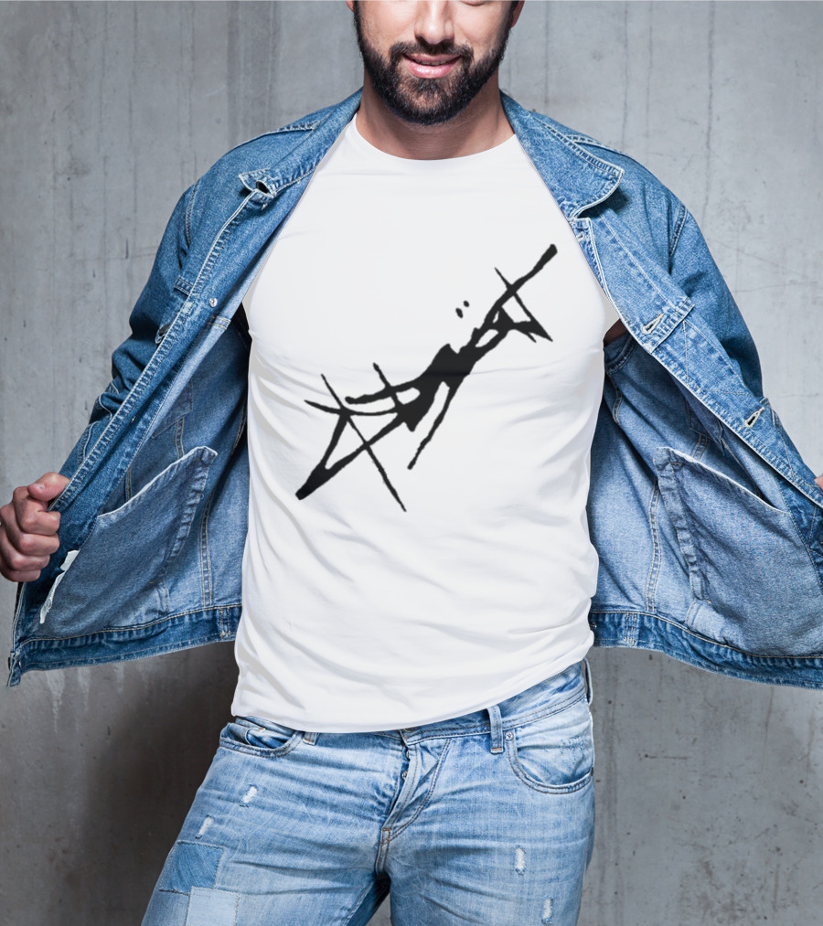 Absent Store Absent Logo Abstract Black Scribble T-Shirt