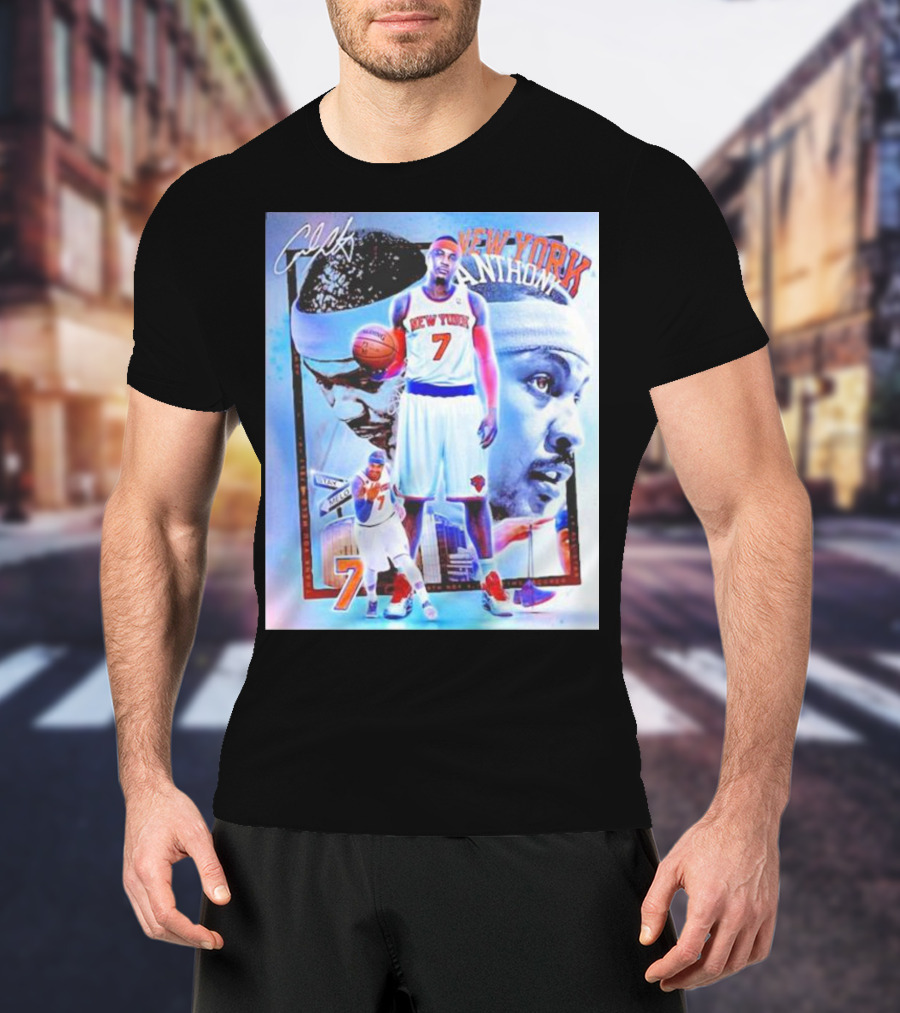 New York 7 Anthony Knicks Basketball T-Shirt