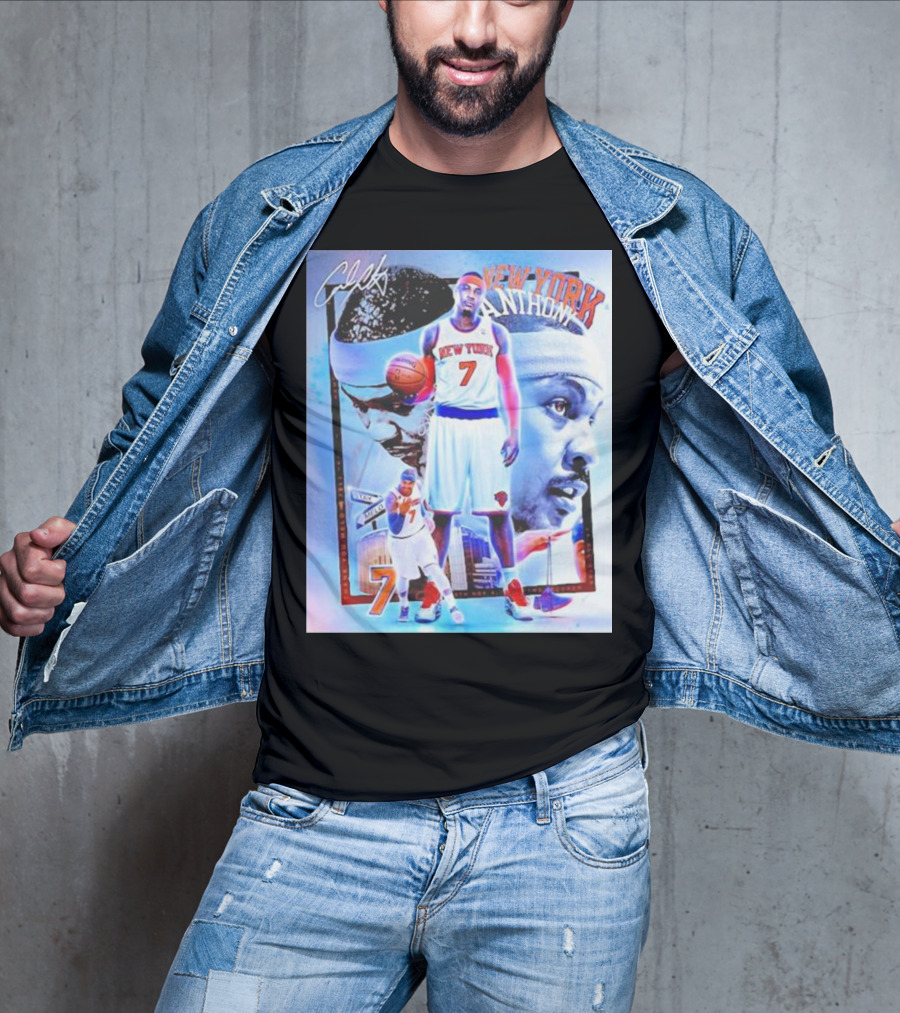 New York 7 Anthony Knicks Basketball T-Shirt