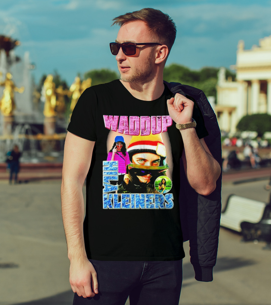 Waddup Hila Kleiners Colorful Ski Mask And Sunglasses Collage T-Shirt