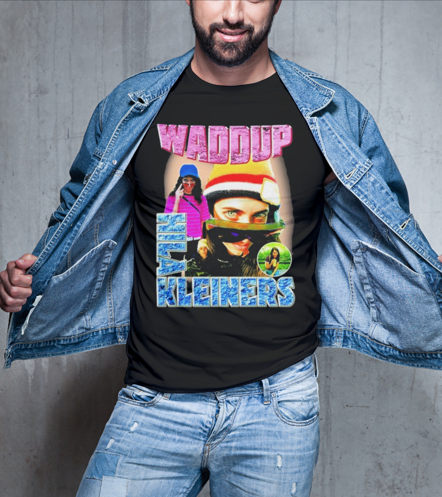 Waddup Hila Kleiners Colorful Ski Mask And Sunglasses Collage T-Shirt