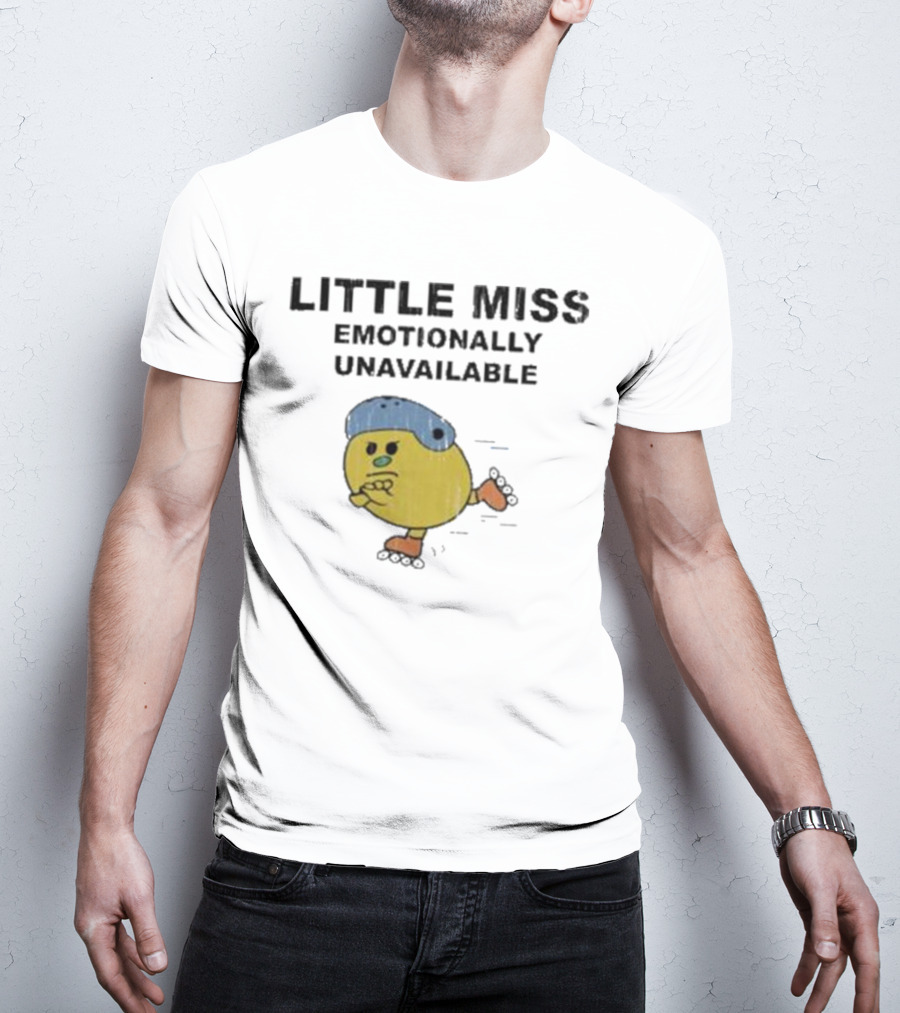 Little Miss Emotionally Unavailable Roller Skating Character T-Shirt