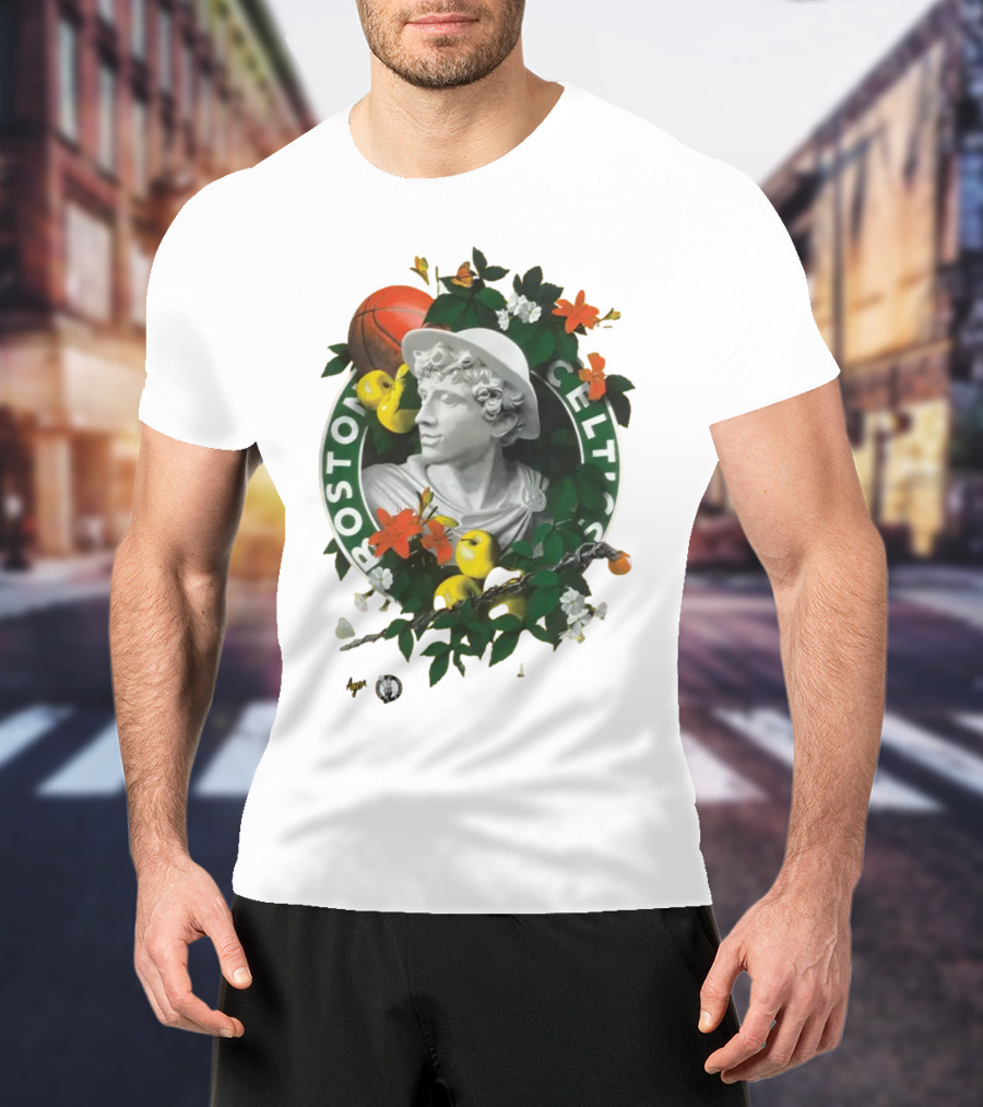 Kathy Ager White Boston Celtics Identify Artist Series T-Shirt