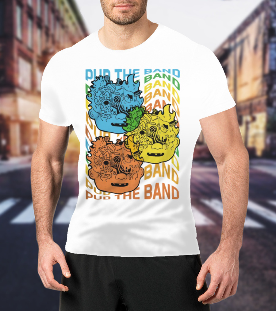 Pup The Band Headburster Technicolor Art Face Trio T-Shirt