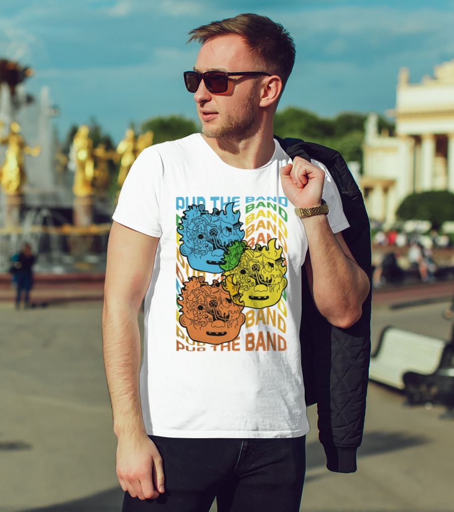 Pup The Band Headburster Technicolor Art Face Trio T-Shirt