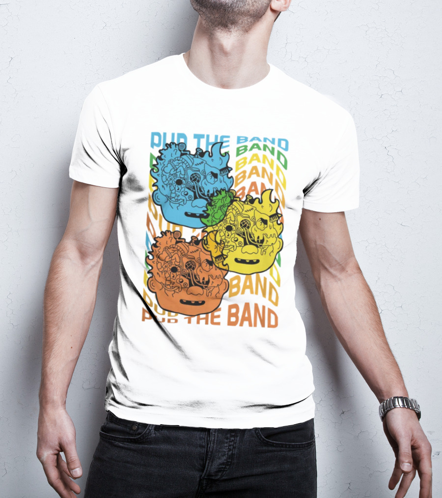 Pup The Band Headburster Technicolor Art Face Trio T-Shirt